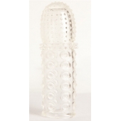 Прозрачная закрытая гелевая насадка - 13,5 см. - Toyfa Basic - в Мурманске купить с доставкой