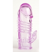 Фиолетовая насадка с коготком и шипами - 13 см. - Toyfa Basic - в Мурманске купить с доставкой