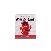 Стимулирующий презерватив-насадка Roll   Ball Strawberry - Sitabella - купить с доставкой в Мурманске