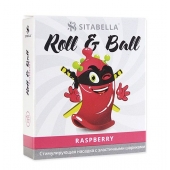 Стимулирующий презерватив-насадка Roll   Ball Raspberry - Sitabella - купить с доставкой в Мурманске