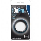 Черно-синее эрекционное кольцо Silicone Go Pro Cock Ring - Blush Novelties - в Мурманске купить с доставкой