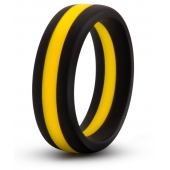 Черно-желтое силиконовое эрекционное кольцо Silicone Go Pro Cock Ring - Blush Novelties - в Мурманске купить с доставкой