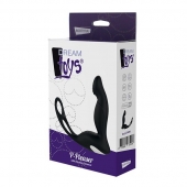 Черный вибромассажер простаты P-PLEASER W ERECTION ENHANCE - Dream Toys - в Мурманске купить с доставкой