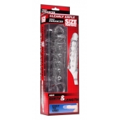 Прозразная закрытая насадка на пенис с поддержкой мошонки Clearly Ample Penis Enhancer - 22 см. - XR Brands - в Мурманске купить с доставкой