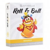 Стимулирующий презерватив-насадка Roll   Ball Banana - Sitabella - купить с доставкой в Мурманске