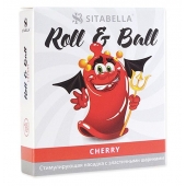 Стимулирующий презерватив-насадка Roll   Ball Cherry - Sitabella - купить с доставкой в Мурманске