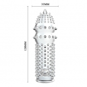 Закрытая прозрачная насадка Crystal sleeve - 14,2 см. - Erowoman-Eroman - в Мурманске купить с доставкой