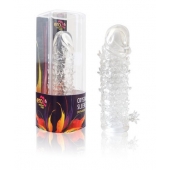 Закрытая прозрачная рельефная насадка Crystal sleeve - 13 см. - Erowoman-Eroman - в Мурманске купить с доставкой