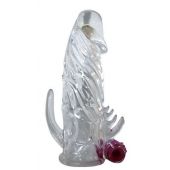 Закрытая прозрачная вибронасадка на пенис Crystal Sleeve Vibe - Erowoman-Eroman - в Мурманске купить с доставкой