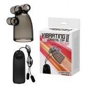 Дымчатая насадка-мастурбатор с вибрацией Vibrating Crystal Cap II - Baile - в Мурманске купить с доставкой