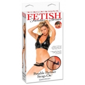 Черный податливый страпон Posable Partner Strap-On - 17,8 см. - Pipedream - купить с доставкой в Мурманске