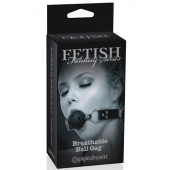 Черный кляп с дырочками Breathable Ball Gag - Pipedream - купить с доставкой в Мурманске