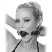 Черный кляп с дырочками Breathable Ball Gag - Pipedream - купить с доставкой в Мурманске