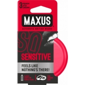 Ультратонкие презервативы в железном кейсе MAXUS Sensitive - 3 шт. - Maxus - купить с доставкой в Мурманске
