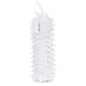 Закрытая рельефная насадка Crystal sleeve с усиками - 12 см. - Erowoman-Eroman - в Мурманске купить с доставкой