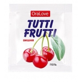 Пробник гель-смазки Tutti-frutti с вишнёвым вкусом - 4 гр. - Биоритм - купить с доставкой в Мурманске