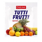 Пробник гель-смазки Tutti-frutti со вкусом тропических фруктов - 4 гр. - Биоритм - купить с доставкой в Мурманске