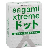 Презервативы Sagami Xtreme SUPER DOTS с точками - 3 шт. - Sagami - купить с доставкой в Мурманске