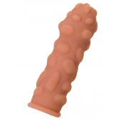 Телесная реалистичная насадка KOKOS Extreme Sleeve 11 с дополнительной стимуляцией - 12,7 см. - KOKOS - в Мурманске купить с доставкой