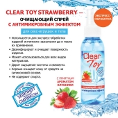 Очищающий спрей для игрушек CLEAR TOY Strawberry - 100 мл. - Биоритм - купить с доставкой в Мурманске