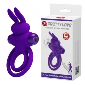 Фиолетовое эрекционное кольцо с вибростимуляцией клитора Vibrant Penis Ring III - Baile - в Мурманске купить с доставкой
