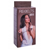 Коричневые кожаные наручники Maya - Rebelts - купить с доставкой в Мурманске