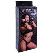 Черные кожаные наручники Naila - Rebelts - купить с доставкой в Мурманске