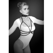 Черная упряжь на грудь Julia - Bijoux Pour Toi - купить с доставкой в Мурманске