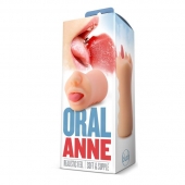 Телесный мастурбатор-ротик с язычком Oral Anne - Blush Novelties - в Мурманске купить с доставкой