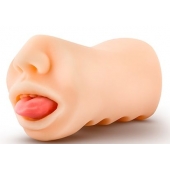 Телесный мастурбатор-ротик с язычком Oral Anne - Blush Novelties - в Мурманске купить с доставкой