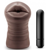 Коричневый мастурбатор-ротик Heather - Blush Novelties - в Мурманске купить с доставкой