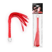 Красная плеть с рукоятью в оплетке - 28 см. - Notabu - купить с доставкой в Мурманске