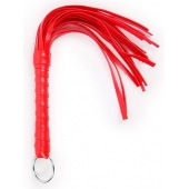 Красная плеть с рукоятью в оплетке - 28 см. - Notabu - купить с доставкой в Мурманске