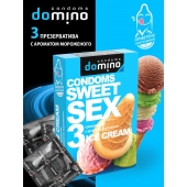 Презервативы для орального секса DOMINO Sweet Sex с ароматом мороженого - 3 шт. - Domino - купить с доставкой в Мурманске