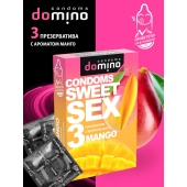 Презервативы для орального секса DOMINO Sweet Sex с ароматом манго - 3 шт. - Domino - купить с доставкой в Мурманске
