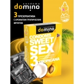 Презервативы для орального секса DOMINO Sweet Sex с ароматом тропических фруктов - 3 шт. - Domino - купить с доставкой в Мурманске