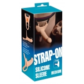 Силиконовый полый страпон на ремнях Silicone Strap-on - 16 см. - Orion - купить с доставкой в Мурманске