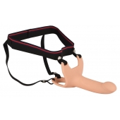 Силиконовый полый страпон на ремнях Silicone Strap-on - 16 см. - Orion - купить с доставкой в Мурманске