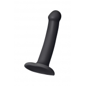 Черный фаллос на присоске Silicone Bendable Dildo S - 17 см. - Strap-on-me - купить с доставкой в Мурманске