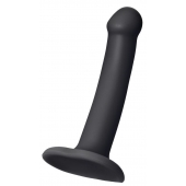 Черный фаллос на присоске Silicone Bendable Dildo S - 17 см. - Strap-on-me - купить с доставкой в Мурманске