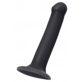 Черный фаллос на присоске Silicone Bendable Dildo M - 18 см. - Strap-on-me - купить с доставкой в Мурманске