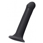 Черный фаллос на присоске Silicone Bendable Dildo L - 19 см. - Strap-on-me - купить с доставкой в Мурманске