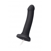 Черный фаллос с имитацией эякуляции Silicon Cum Dildo L - 19,6 см. - Strap-on-me - купить с доставкой в Мурманске