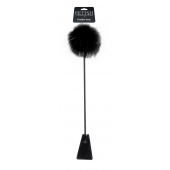 Черный стек Feather Crop с пуховкой на конце - 53,3 см. - Pipedream - купить с доставкой в Мурманске