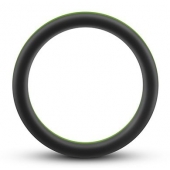 Черно-зеленое эрекционное кольцо Silicone Go Pro Cock Ring - Blush Novelties - в Мурманске купить с доставкой