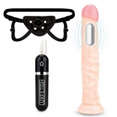 Регулируемые трусики с вибрирующей насадкой - 21 см. - Lux Fetish - купить с доставкой в Мурманске