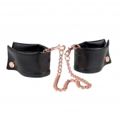 Черные мягкие наручники Entice French Cuffs с цепью - California Exotic Novelties - купить с доставкой в Мурманске