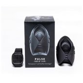 Темно-серый инновационный мужской осциллятор PULSE SOLO LUX с пультом ДУ - Hot Octopuss - в Мурманске купить с доставкой
