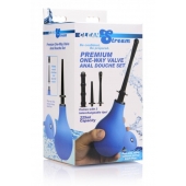 Анальный душ с 3 насадками Premium One-way Valve Anal Douche Set - XR Brands - купить с доставкой в Мурманске