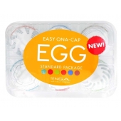 Набор из 6 мастурбаторов Tenga EGG Easy Beat с различным рельефом - Tenga - в Мурманске купить с доставкой